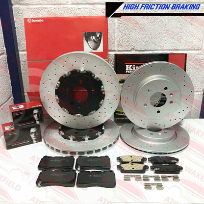 FOR VAUXHALL ASTRA J GTC VXR FRONT REAR PERFORMANCE BRAKE DISCS BREMBO PADS SET
