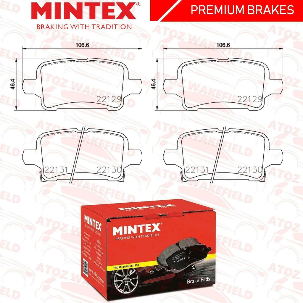 FOR VAUXHALL ASTRA K 2015- REAR PREMIUM QUALITY MINTEX BRAKE PADS SET BRAND NEW