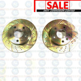 FOR VAUXHALL ASTRA MERIVA ZAFIRA REAR DIMPLED GROOVED BRAKE DISCS PAIR 264mm