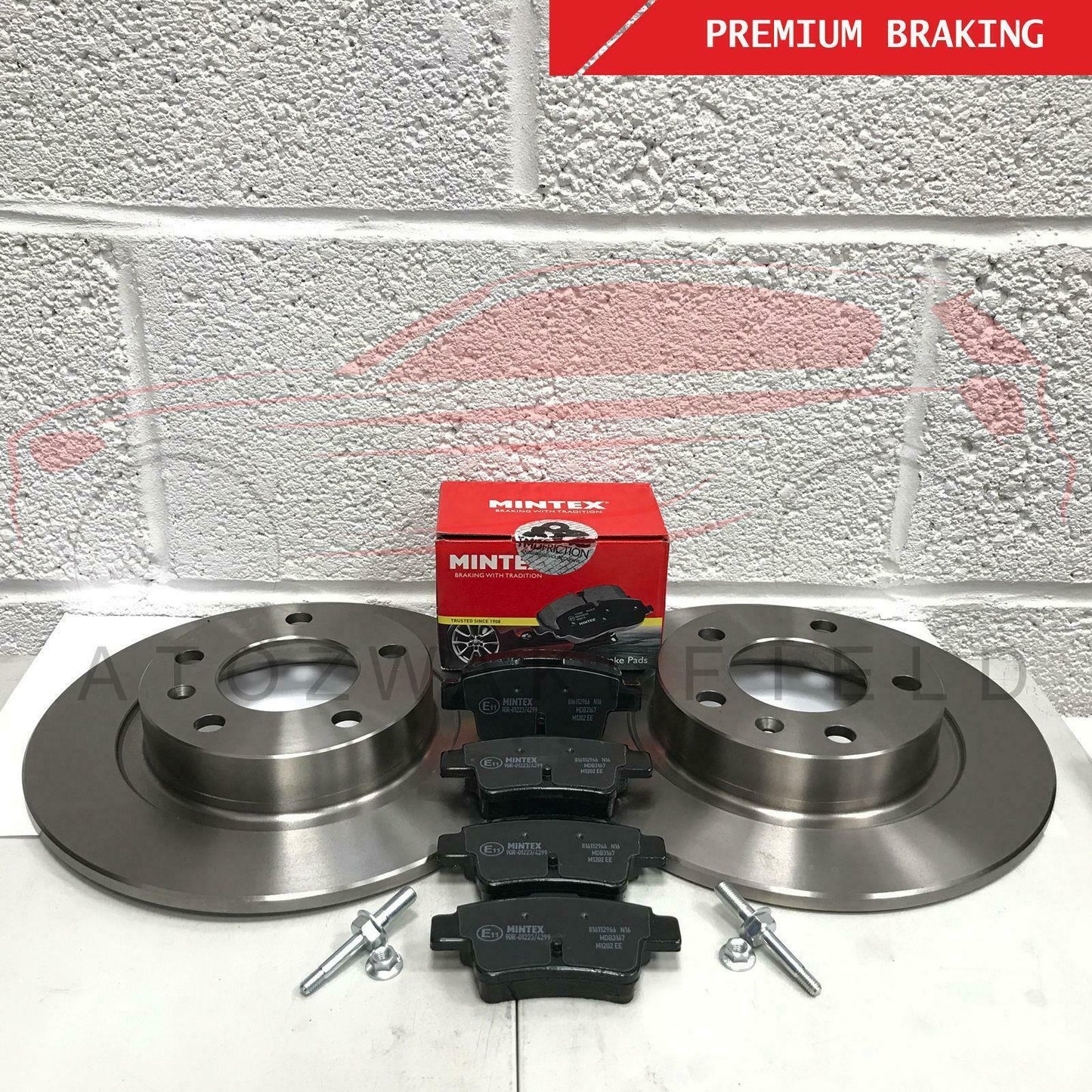FOR VAUXHALL CORSA 1.6 VXR NURBURGRING CLUBSPORT REAR BRAKE DISCS MINTEX PADS