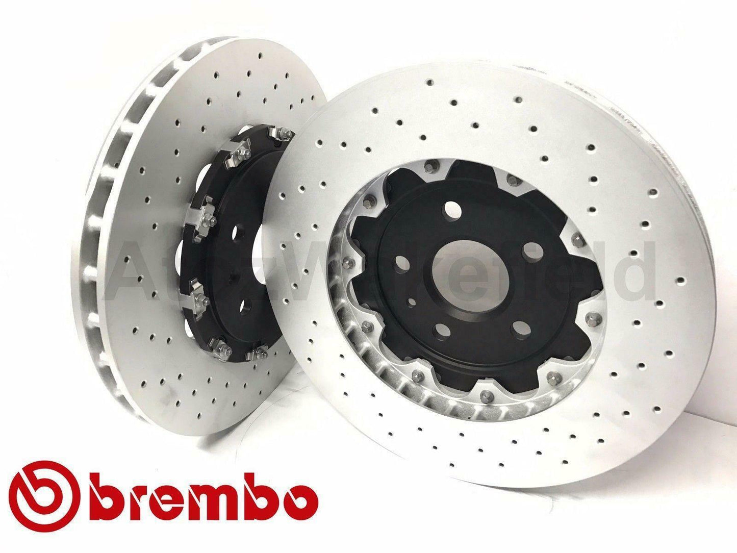 FOR VAUXHALL INSIGNIA VXR FRONT BREMBO 2 PIECE FLOATING BRAKE DISCS MINTEX PADS