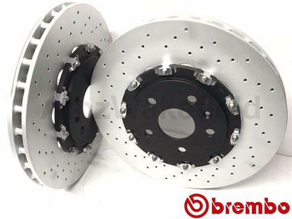 FOR VAUXHALL INSIGNIA VXR FRONT BREMBO 2 PIECE FLOATING BRAKE DISCS MINTEX PADS