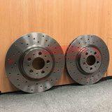FOR VOLVO 2.4 V60 D5 R-DESIGN FRONT DRILLED BRAKE DISCS MINTEX PADS 300mm