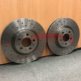 FOR VOLVO 2.4 V60 D5 R-DESIGN FRONT DRILLED BRAKE DISCS MINTEX PADS 300mm