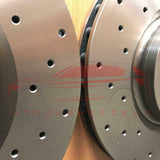 FOR VOLVO 2.4 V60 D5 R-DESIGN FRONT DRILLED BRAKE DISCS MINTEX PADS 300mm