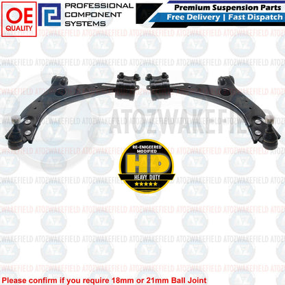 FOR VOLVO S40 V50 FRONT LOWER LEFT RIGHT SUSPENSION WISHBONE CONTROL ARMS 21MM