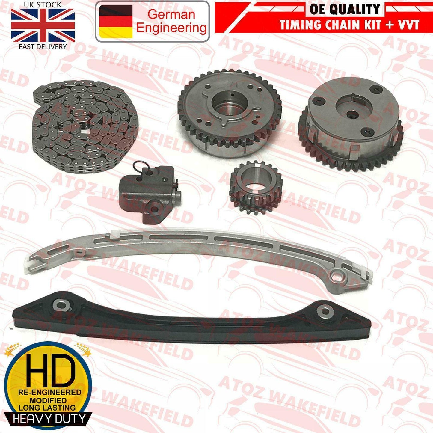 FOR VOLVO S60 S80 V60 V70 XC60 T5 B4204T7 TIMING CHAIN & VVT CAM GEARS KIT SET