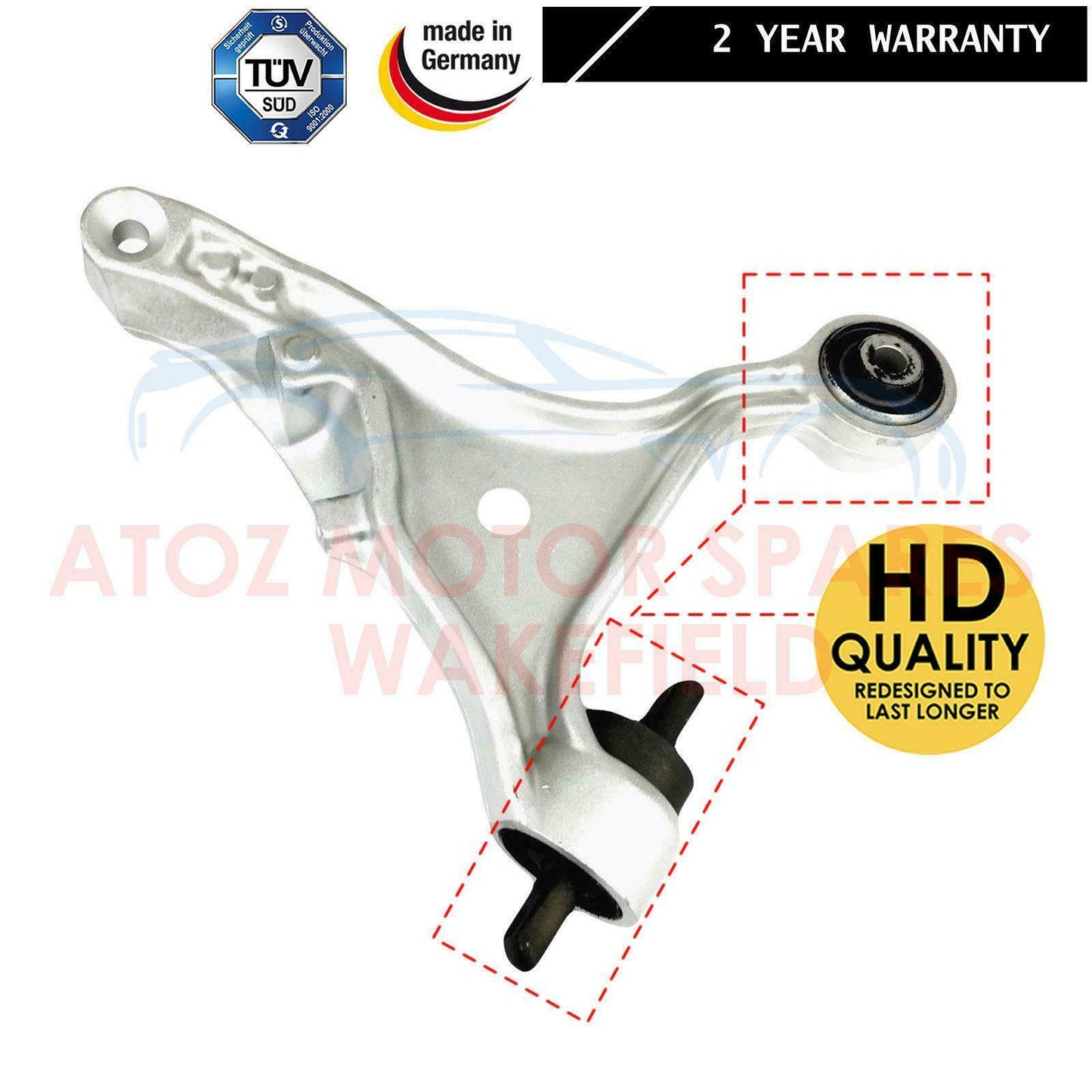 FOR VOLVO S80 FRONT LOWER LEFT RIGHT SUSPENSION WISHBONE CONTROL ARMS BUSHES