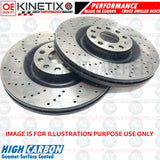 FOR VOLVO V70 2.3 T5 FRONT CROSS DRILLED PERFORMANCE BRAKE DISCS PADS 280mm