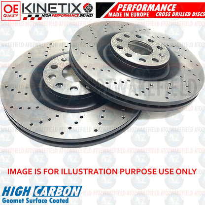 FOR VOLVO 850R 2.3R T5 FRONT CROSS DRILLED PERFORMANCE BRAKE DISCS PADS 280mm