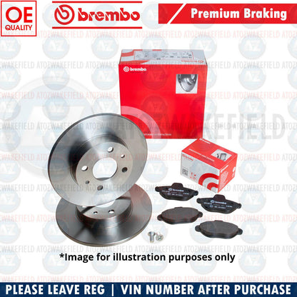 FOR SKODA OCTAVIA 1.6 REAR GENUINE BREMBO BRAKE DISCS PADS 272mm *Solid* RR