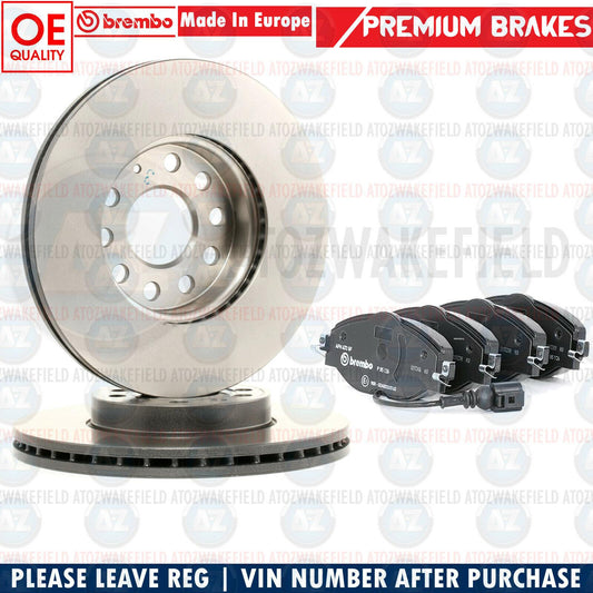FOR VW CADDY 15- FRONT BREMBO BRAKE DISCS & PADS SET 288mm HIGH CARBON