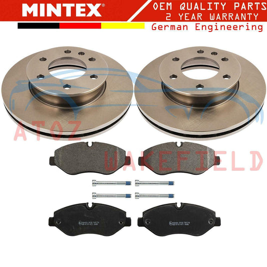FOR VW CRAFTER 2.5 TDi 2006- FRONT MINTEX BRAKE DISCS PADS SET KIT 300mm