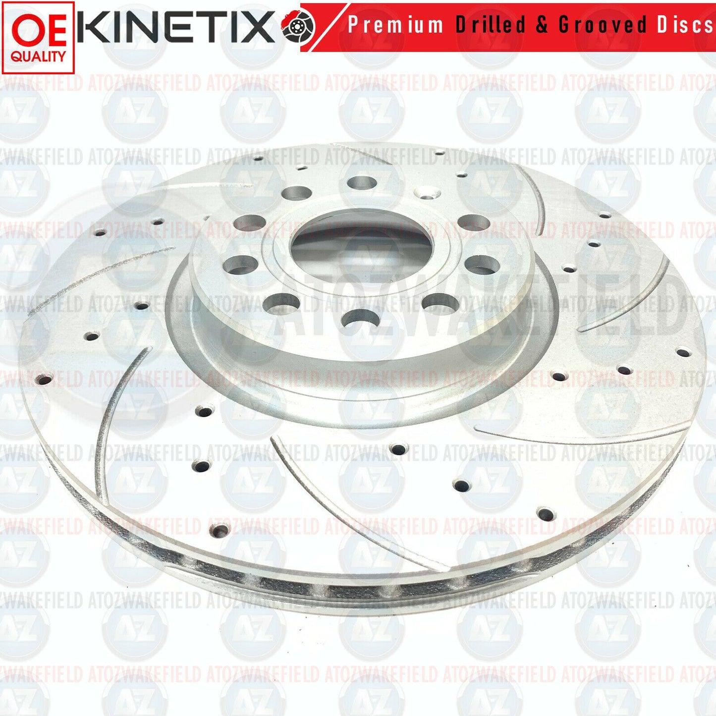 FOR VW CADDY MK3 HIGH CARBON DRILLED & GROOVED FRONT BRAKE DISCS PAIR 312mm