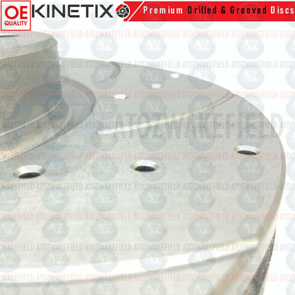 FOR VW PASSAT 1.5 TSI EVO R LINE B8 DRILLED GROOVED FRONT BRAKE DISCS PAIR 312mm