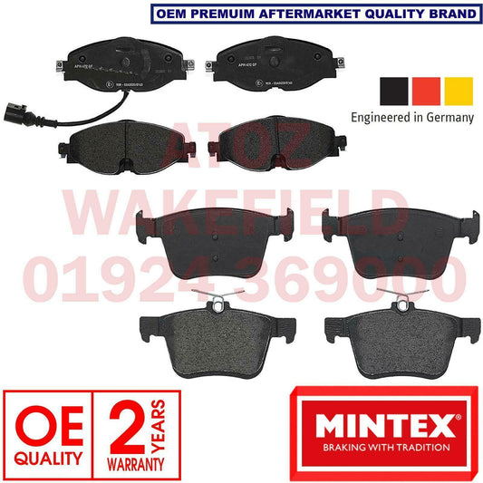 FOR VW GOLF 2.0 MK7 GTD 2013- FRONT REAR MINTEX BRAKE PAD PADS SET