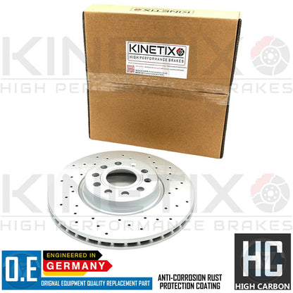 FOR VW GOLF MK5 2.0 GTI CROSS DRILLED FRONT BRAKE DISCS PAIR 312mm FR