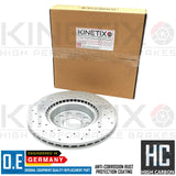 FOR AUDI A3 8P 2.0 TDI FRONT CROSS DRILLED BRAKE DISCS BREMBO PADS & WIRE 312mm
