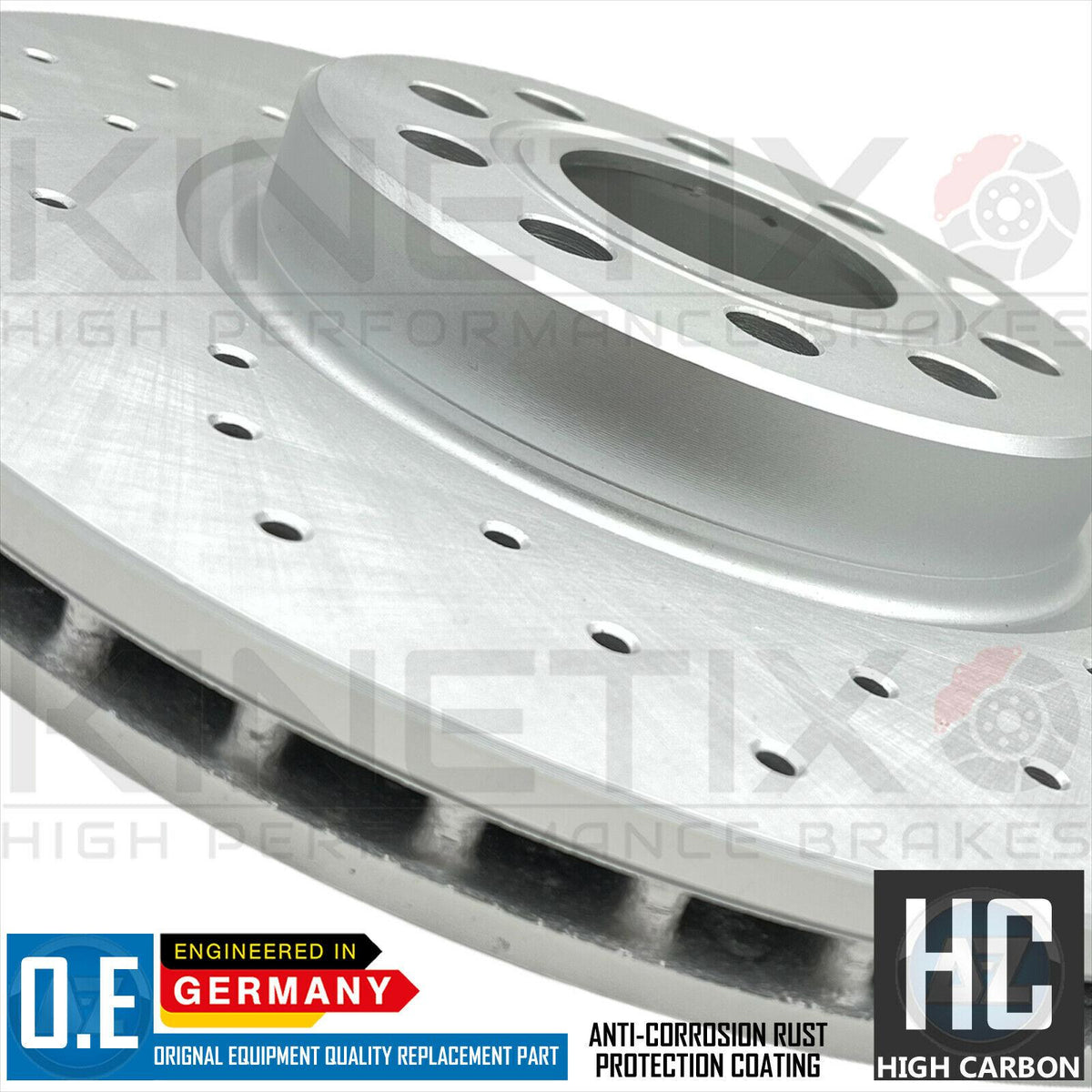 FOR VW GOLF MK5 2.0 GTI CROSS DRILLED FRONT BRAKE DISCS PAIR 312mm FR