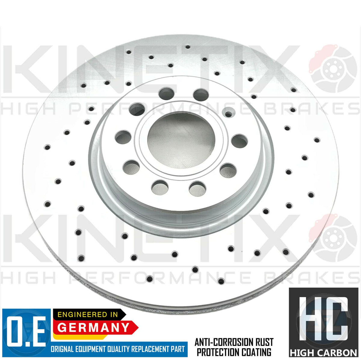 FOR VW GOLF MK5 2.0 GTI CROSS DRILLED FRONT BRAKE DISCS PAIR 312mm FR