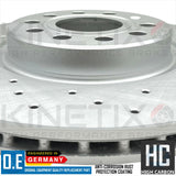 FOR AUDI TT 2.0 TFSI 06-14 FRONT CROSS DRILLED BRAKE DISCS BREMBO PADS 312mm