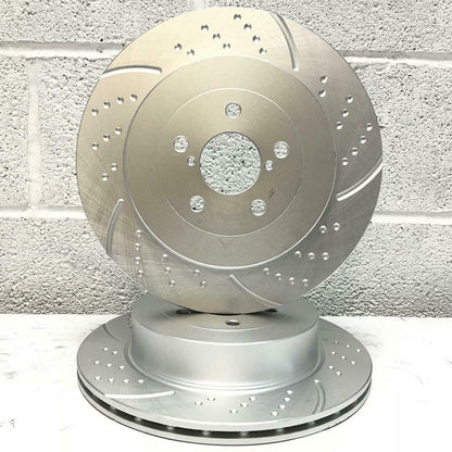 FOR VW GOLF MK7 2.0 GTD REAR DIMPLED GROOVED BRAKE DISCS MINTEX PADS SET 272mm