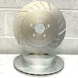 FOR VW GOLF MK7 2.0 GTD REAR DIMPLED GROOVED BRAKE DISCS MINTEX PADS SET 272mm