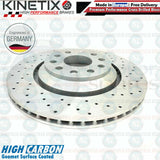 FOR VW GOLF R MK6 DRILLED FRONT REAR BRAKE DISCS BREMBO PADS 345mm 310mm FR RR