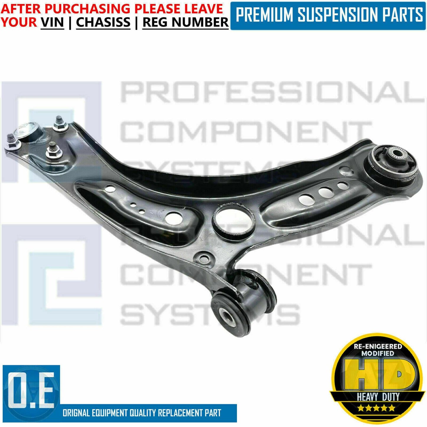 FOR VW GOLF R MK7 AUDI S3 8V FRONT LEFT SUSPENSION WISHBONE CONTROL ARM LH