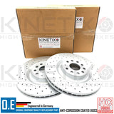 FOR SEAT LEON CUPRA K1 CROSS DRILLED PERFORMANCE FRONT BRAKE DISCS PADS 345mm