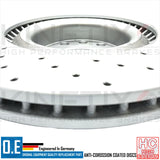 FOR SEAT LEON CUPRA K1 CROSS DRILLED PERFORMANCE FRONT BRAKE DISCS PADS 345mm