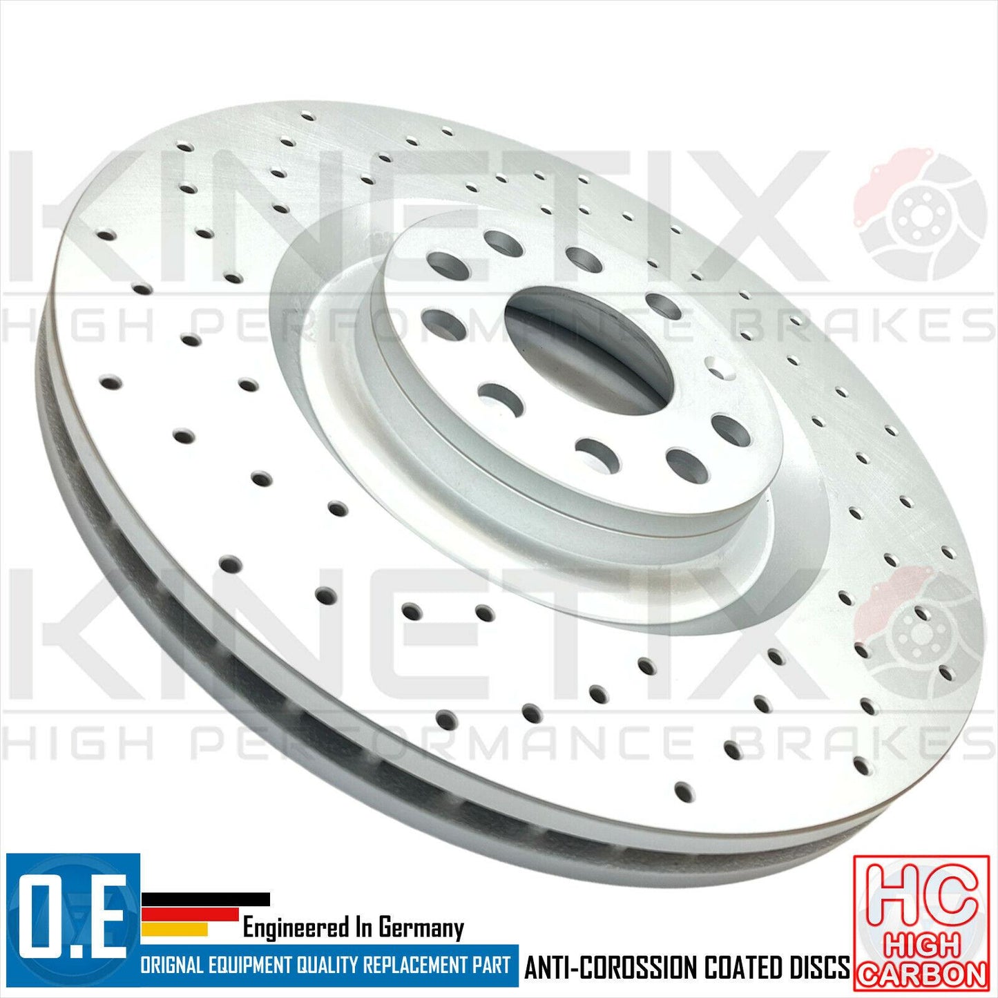 FOR SEAT LEON CUPRA K1 CROSS DRILLED PERFORMANCE FRONT BRAKE DISCS PADS 345mm