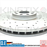 FOR SEAT LEON CUPRA K1 CROSS DRILLED PERFORMANCE FRONT BRAKE DISCS PADS 345mm