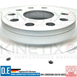 FOR VW CC PASSAT 3.6 R36 CROSS DRILLED FRONT BRAKE DISCS MINTEX PADS 345mm