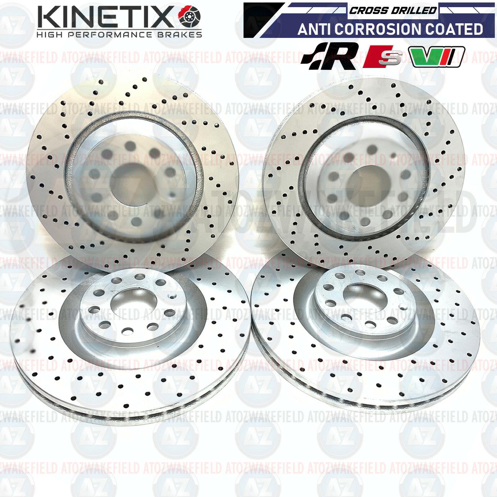 FOR VW SCIROCCO 2.0 R FRONT REAR DRILLED PERFORMANCE BRAKE DISCS