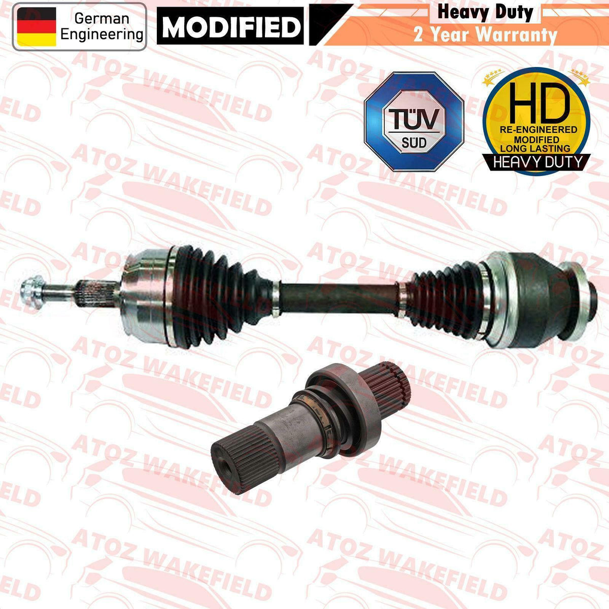 Tdi Own Front FOR VW TRANSPORTER 2.5 TDI T5 FRONT AXLE LEFT LH DRIVESHAFT + STUB AXL ...