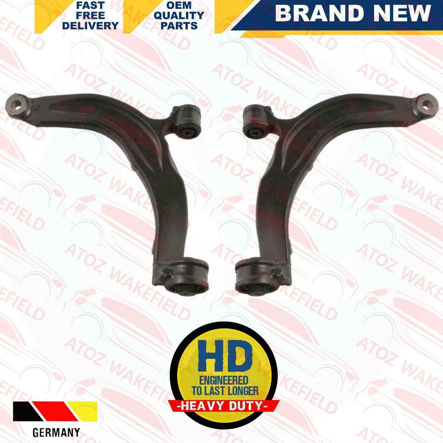 FOR VW TRANSPORTER T5 2003-2009 FRONT LOWER SUSPENSION WISHBONE CONTROL ARMS X2