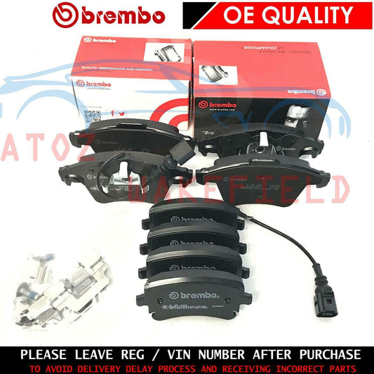 FOR VW TRANSPORTER T5 MULTIVAN CARAVELLE FRONT REAR BREMBO BRAKE PADS SET NEW OE