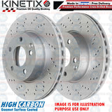 FOR VW UP 1.0 GTi 2017- FRONT CROSS DRILLED BRAKE DISCS MINTEX PADS 288mm