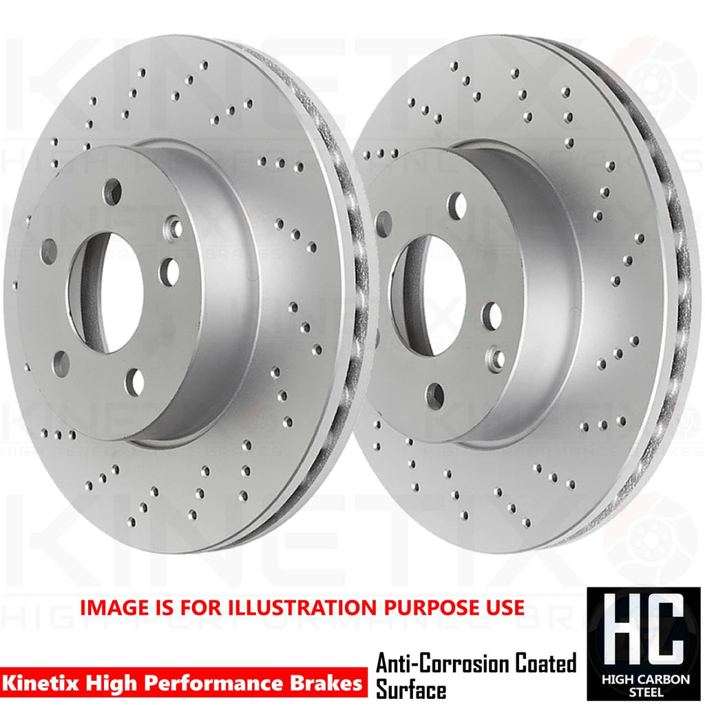 FITS FORD S-MAX 2.5 ST 2006-2014 CROSS DRILLED FRONT BRAKE DISCS PAIR 316mm