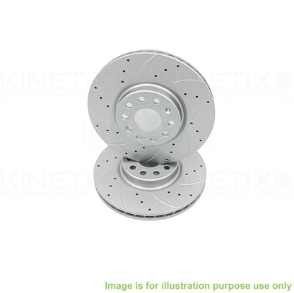 FOR FORD FOCUS 1.0 ECOBOOST 1.5 ECOBLUE DRILLED GROOVED FRONT BRAKE DISCS PADS