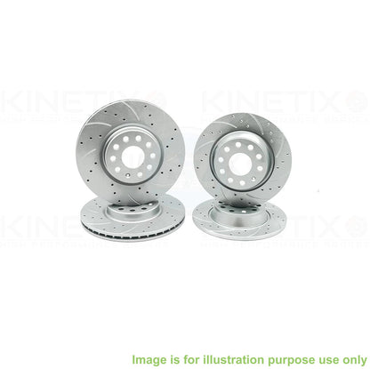 FOR FORD FOCUS 1.0 ECOBOOST 1.5 ECOBLUE DRILLED GROOVED FRONT REAR BRAKE DISCS