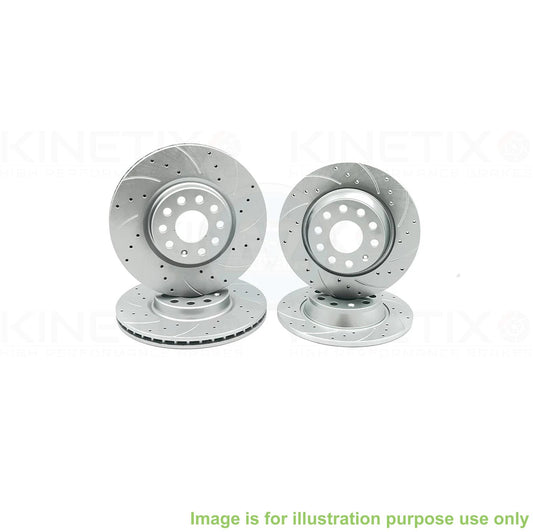FOR FORD FOCUS 1.0 ECOBOOST 1.5 ECOBLUE DRILLED GROOVED FRONT REAR BRAKE DISCS