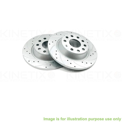 FOR FORD FOCUS 1.0 ECOBOOST 1.5 ECOBLUE DRILLED GROOVED REAR BRAKE DISCS PADS