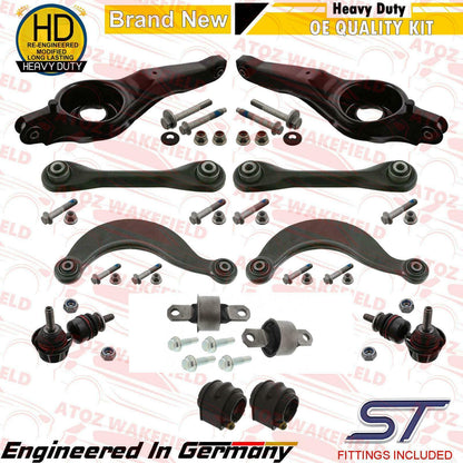 FOR FOCUS MK2 2.5 ST REAR SUSPENSION UPPER LOWER CONTROL ARMS LINKS BUSHES KIT