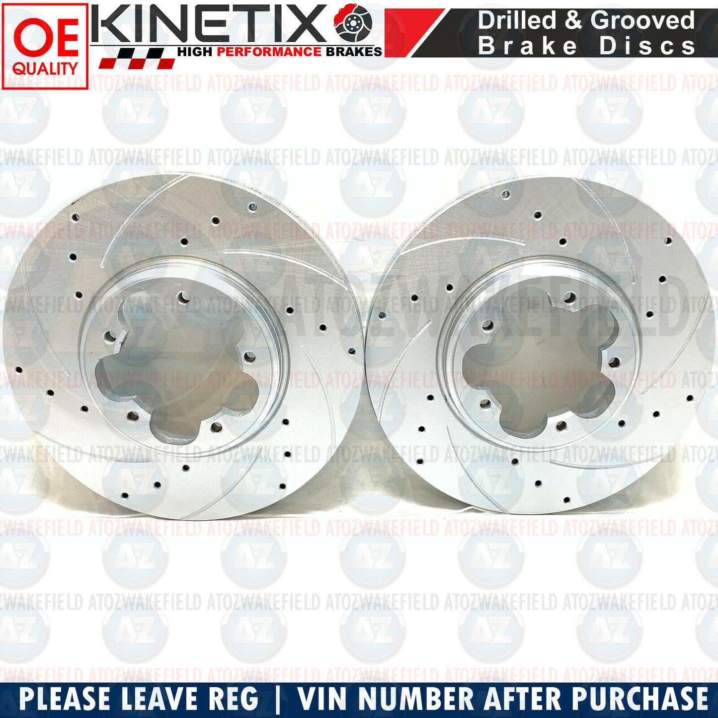 FOR FORD TORUNEO TRANSIT CUSTOM FRONT DRILLED GROOVED BRAKE DISCS MINTEX PADS