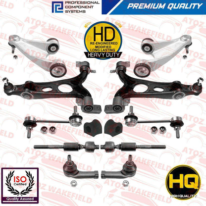 FOR ALFA 147 156 GT FRONT SUSPENSION WISHBONES ARMS TIE TRACK ROD ENDS LINKS KIT
