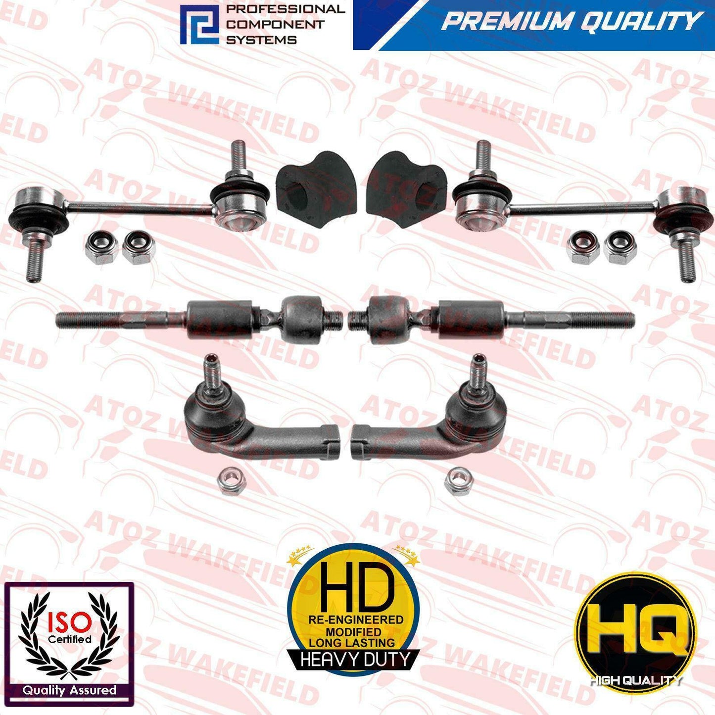 FOR ALFA 147 156 GT FRONT SUSPENSION WISHBONES ARMS TIE TRACK ROD ENDS LINKS KIT