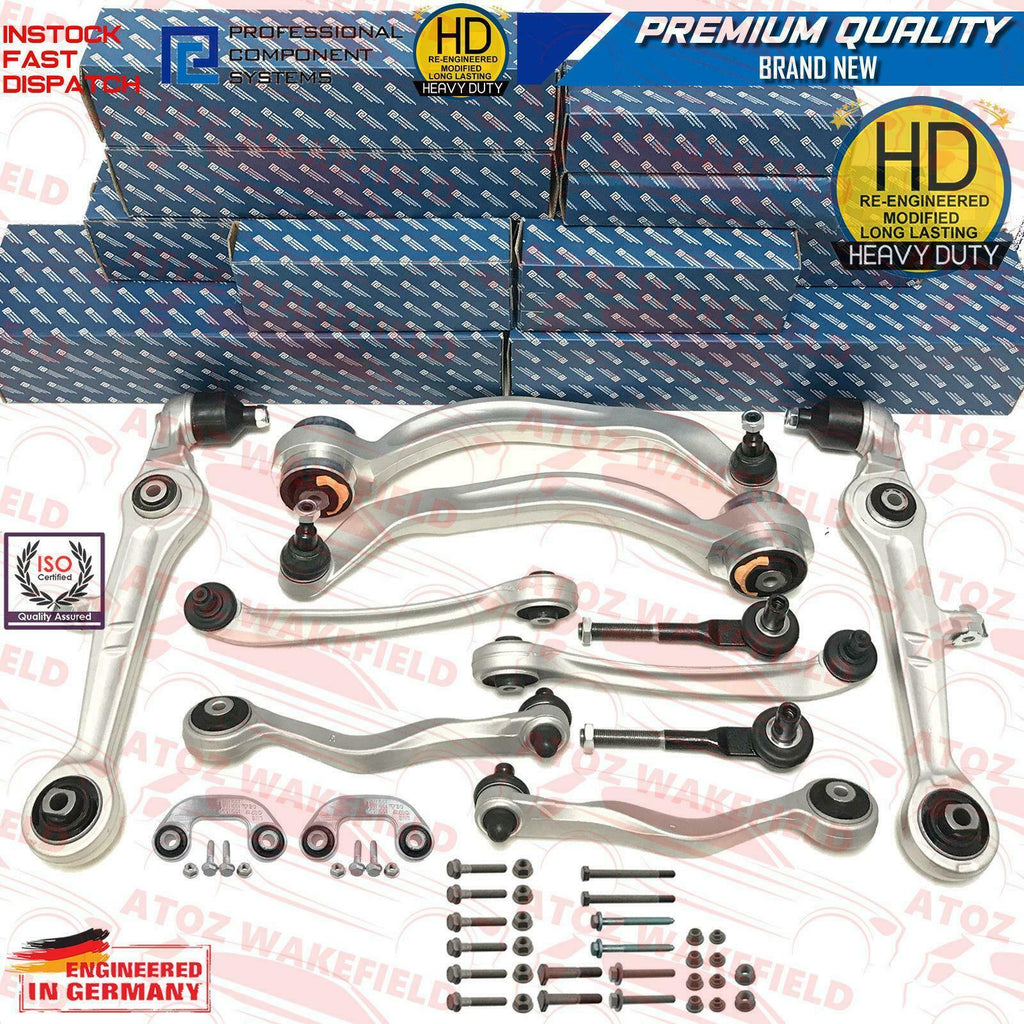 For Audi A6 C6 Front suspension wishbones control arms links track rod ends kit