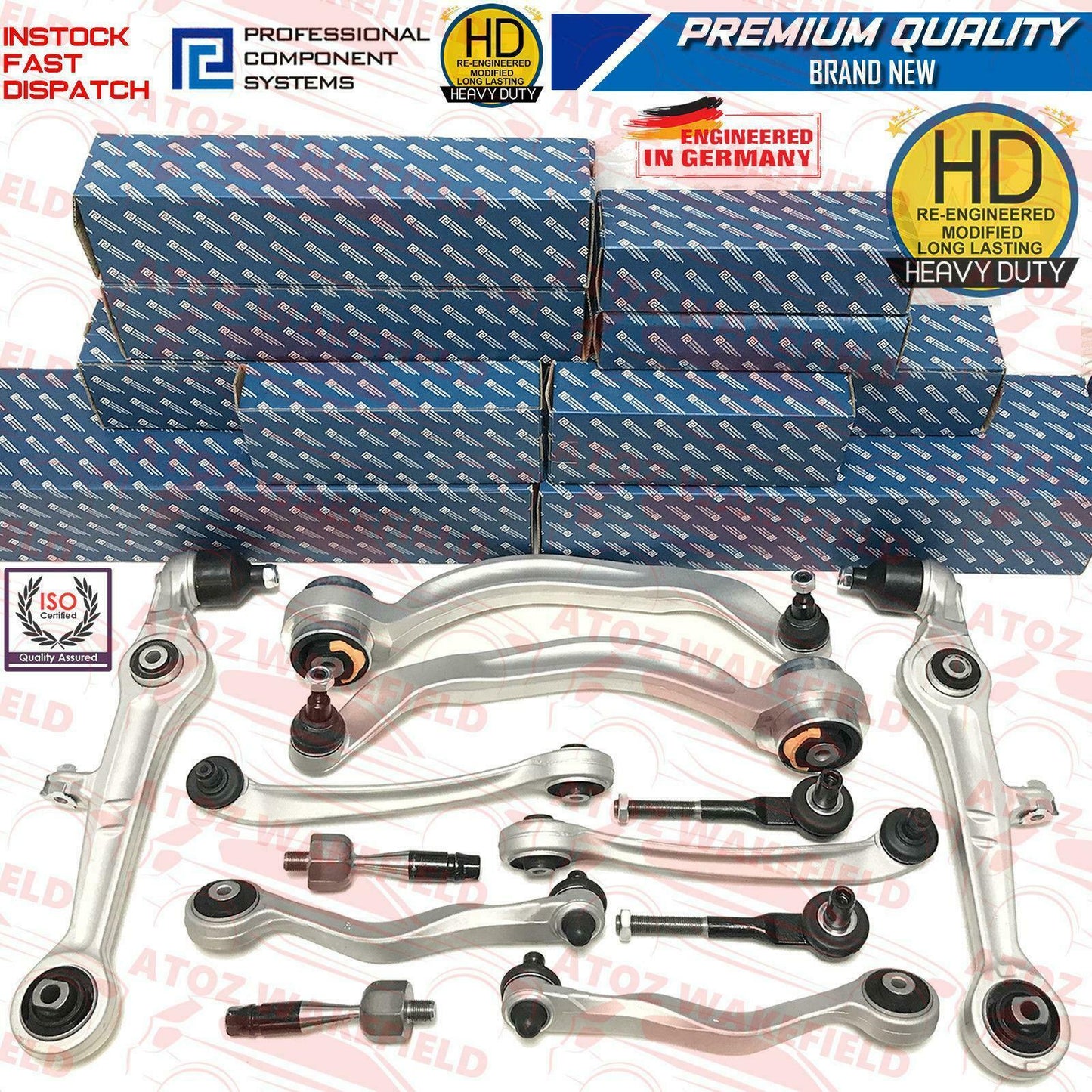 FOR AUDI A6 ALLROAD 4BH C5 FRONT SUSPENSION WISHBONES TRACK CONTROL ARMS KIT 21M